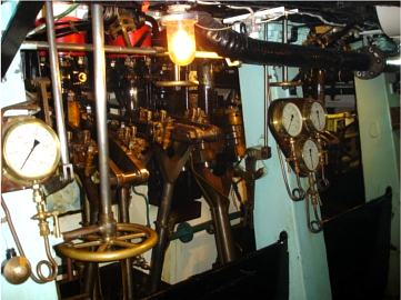 One of the fully restored engines which visitors can see turning over